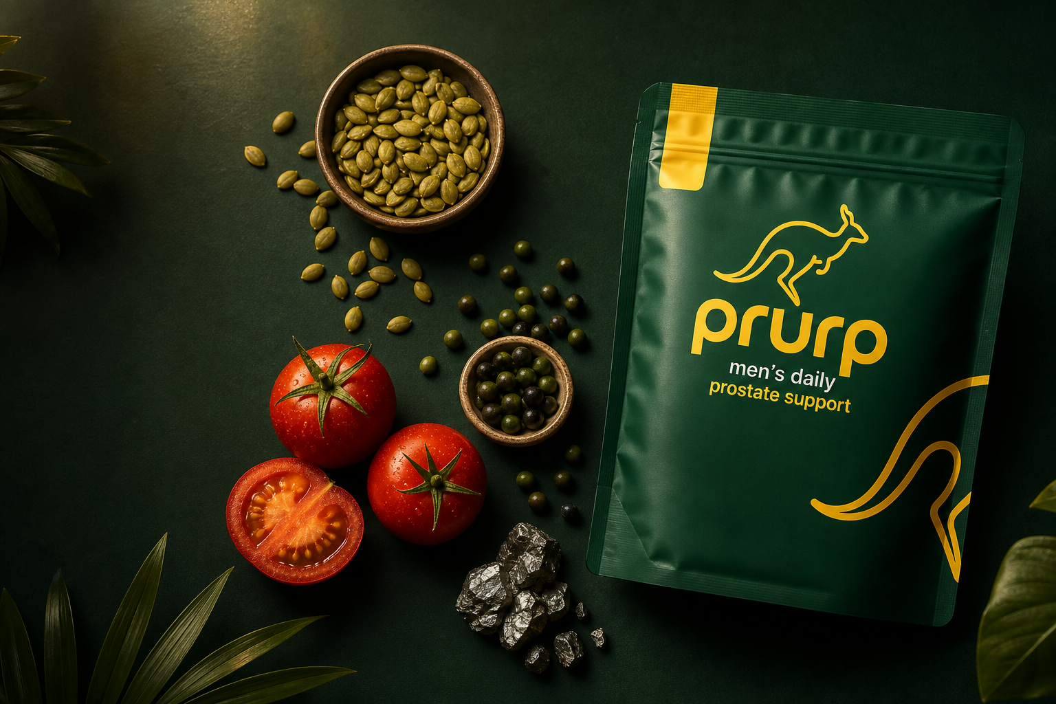 prurp pouch with pumpkin seeds, tomatoes and berries